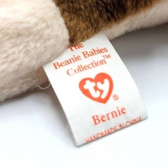 2/$15 Ty Beanie Babies Bernie Plush St. Bernard Dog Brown 8.5" Puppy 1996 VTG - Picture 9 of 11